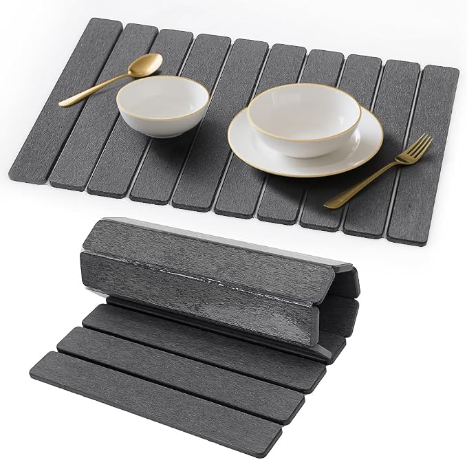Stone Drying Mat for Kitchen Counter, Quick Diatomaceous Earth Mats for Dishes by Unknown