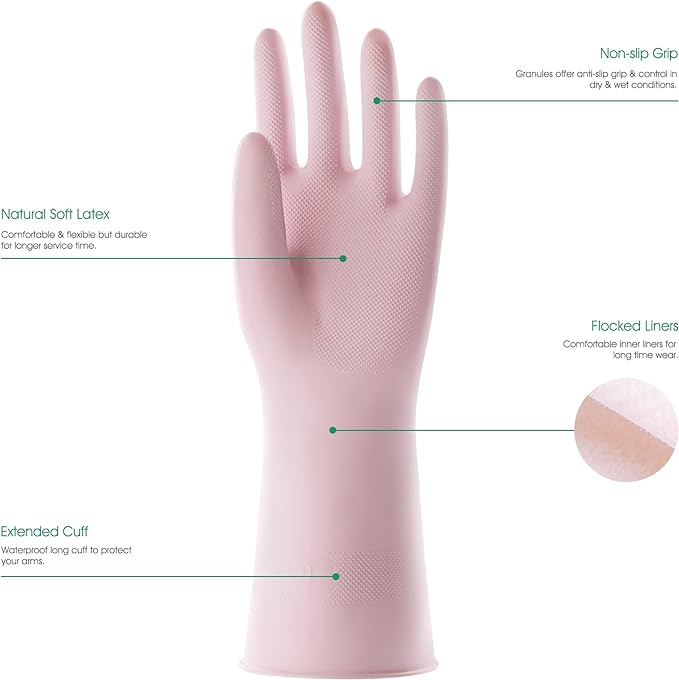 COOLJOB Large Household Rubber Gloves - Image 2
