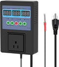Intelligent Digital Temperature Control Sensor Regulator 100V-240V 15A -20℃-120℃ Heating/Cooling Thermostat Control Switch with LED Display Monitor,Suitable for Incubators,Brooders,Refrigerators
