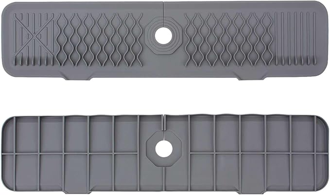 Faucet Mat for Kitchen Sink Silicone Sink Splash Guard 5° Slope Faucet Draining by Unknown