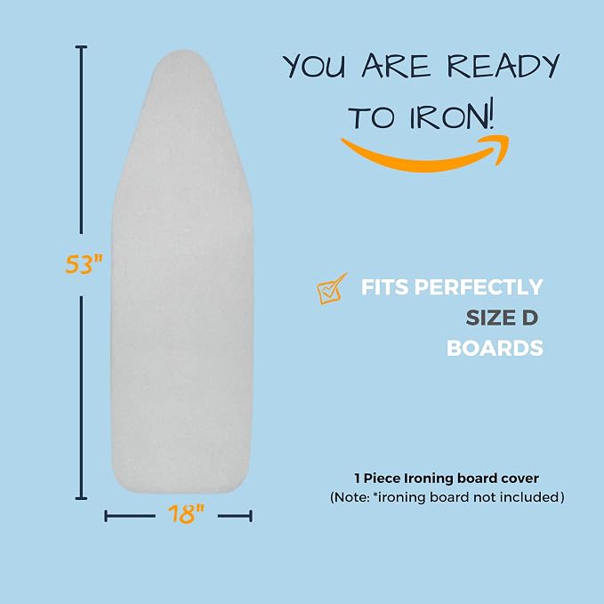 SAVUK Ironing Board Cover and Pad Standard Size Silicone Coated 4 Layers - Image 6