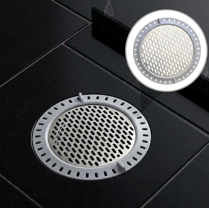 2 Pack Round Shower Drain Hair Catcher Stainless Steel | Anti-Clog Hair Stopper - Image 4