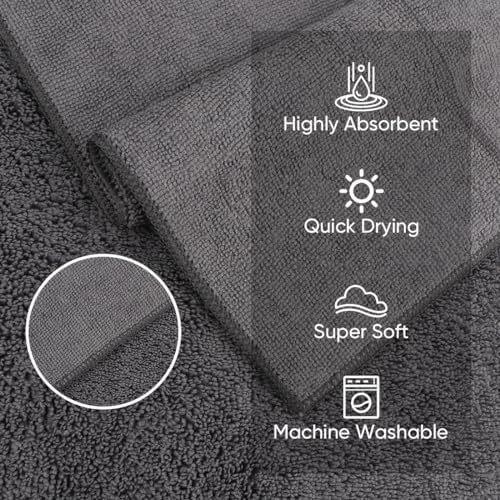 HOMEXCEL Washcloths 24PK, Ultra Soft&Highly Absorbent Face Towels, 12X12 in - Image 2