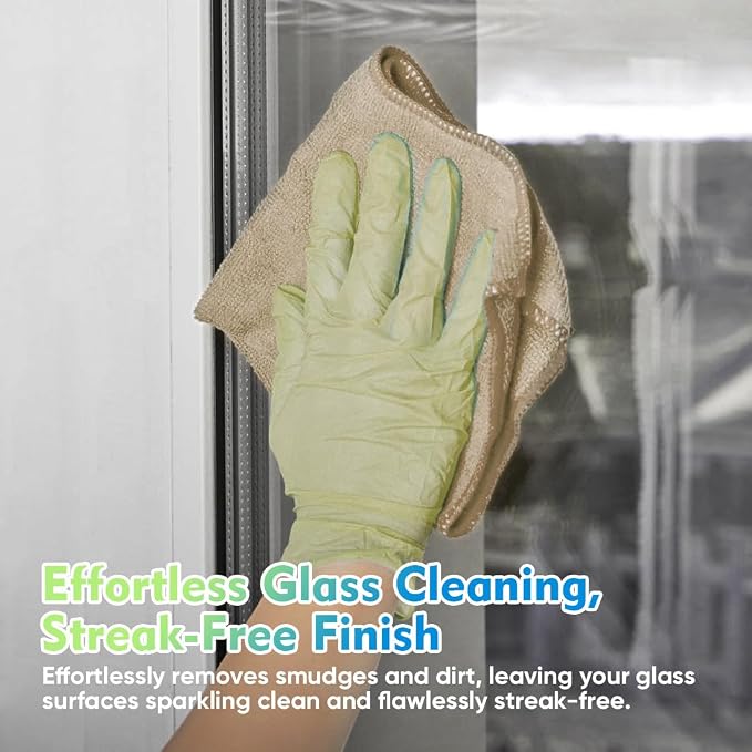 HOMEXCEL Brown Microfiber Cleaning Cloth 6 Pack 12.5 x 12.5 inch Microfiber - Image 3