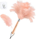 Pink Ostrich Feather Duster for Cleaning by Nicemiya