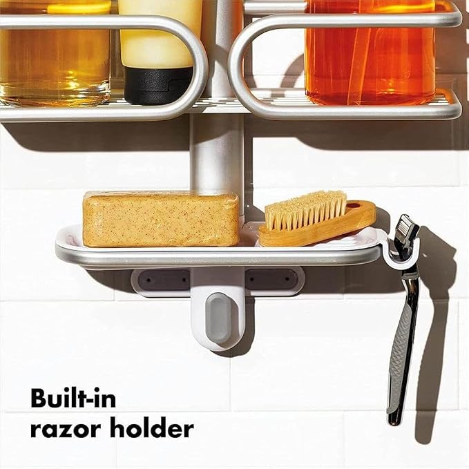 OXO Good Grips 3-Tier Aluminum Shower Caddy - Image 6