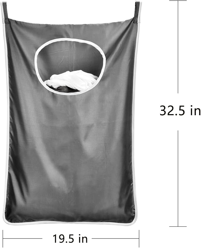Durable hanging laundry hamper bag Behind door Space Saving - Image 2