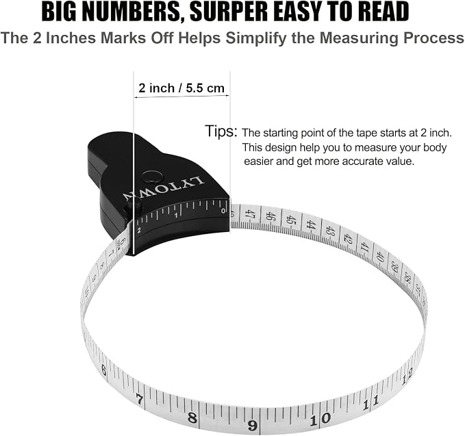 2PCS Tape Measure Body Measuring Tape 60inch, Retractable Measuring Tape - Image 5