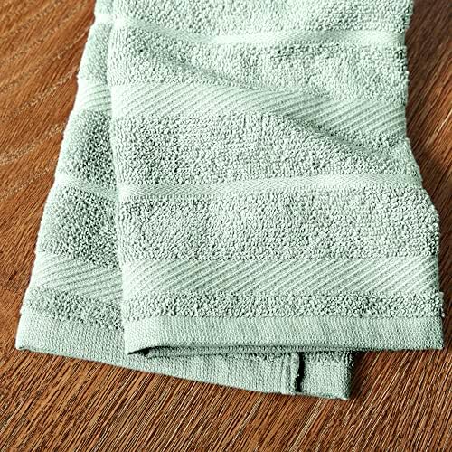 KitchenAid Albany Kitchen Towel 4-Pack Set, Pistachio/White - Image 4