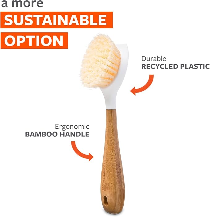 Full Circle Double Dish Brush Set, Durable Scrub Brushes - Image 5