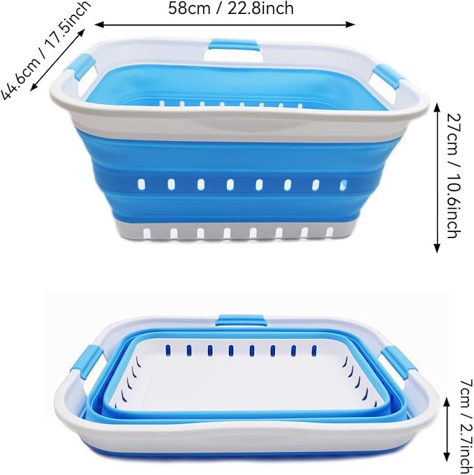 SAMMART 42L Collapsible Plastic Laundry Basket - Image 4