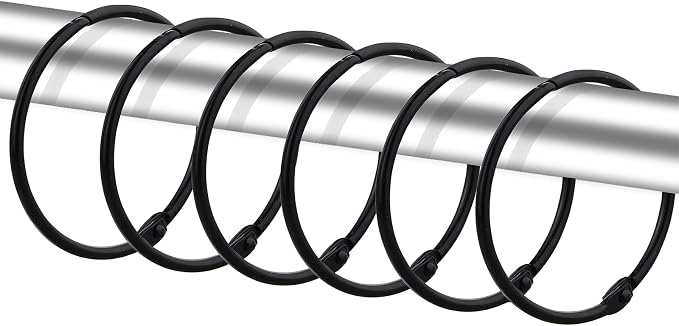 24 Pack Shower Curtain Rings, Rustproof Decorative Metal Round Shower Curtain by TCMAO