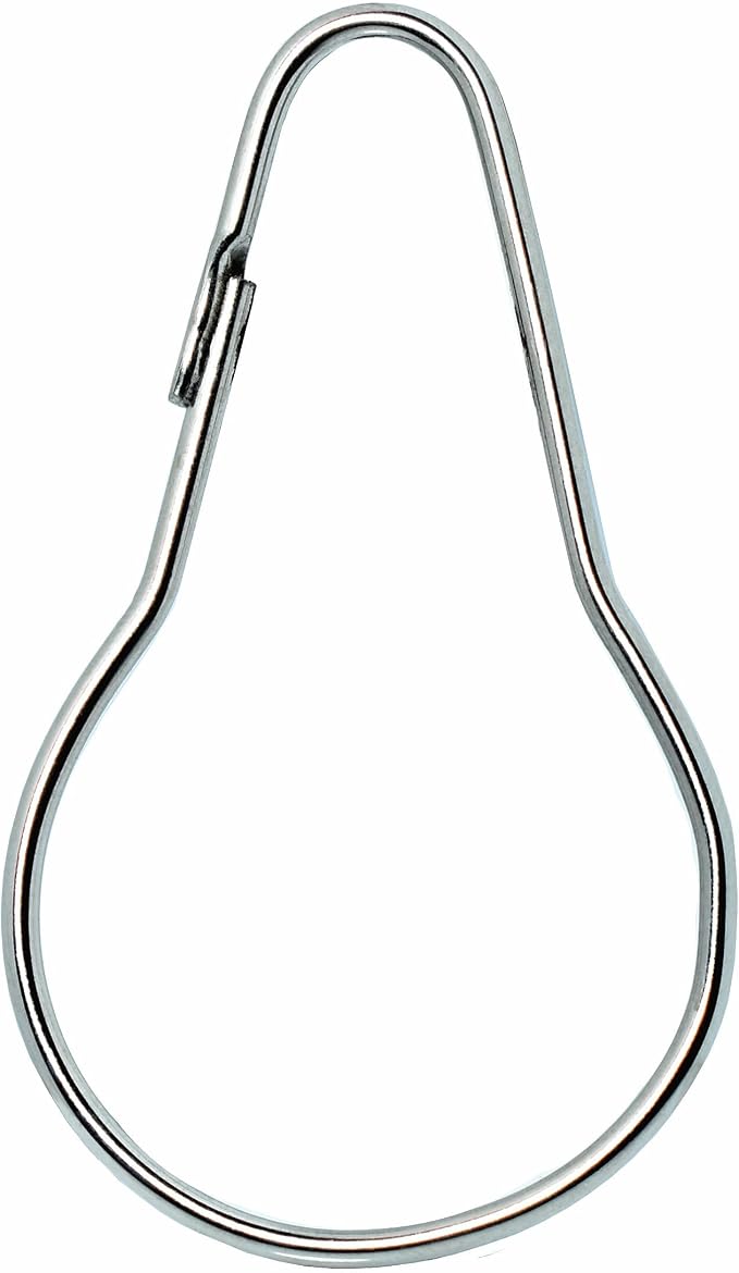 Silver Shower Curtain Rings Metal Hooks Ring Nickel Plated Rustproof by GOTOONE