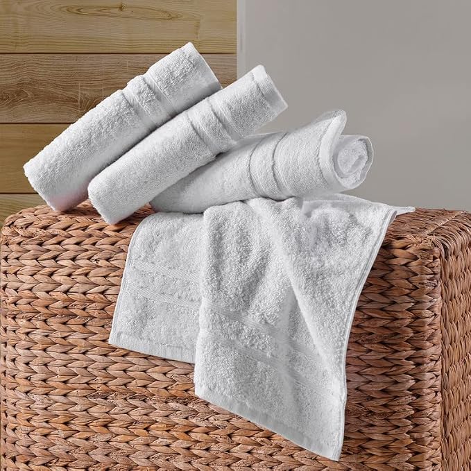 Hawmam Linen White Hand Towels for Bathroom, 16x29 Inch, Premium Turkish Cotton - Image 4