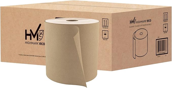 Highmark® Hardwound Paper Towels, 100% Recycled, Case Of 6 Rolls by Highmark