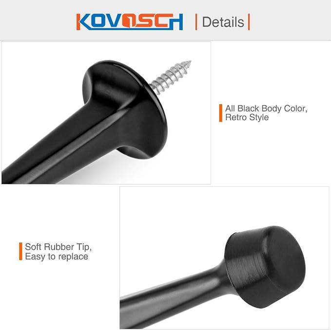 2 Pack Solid Rigid Door Stops - Image 4