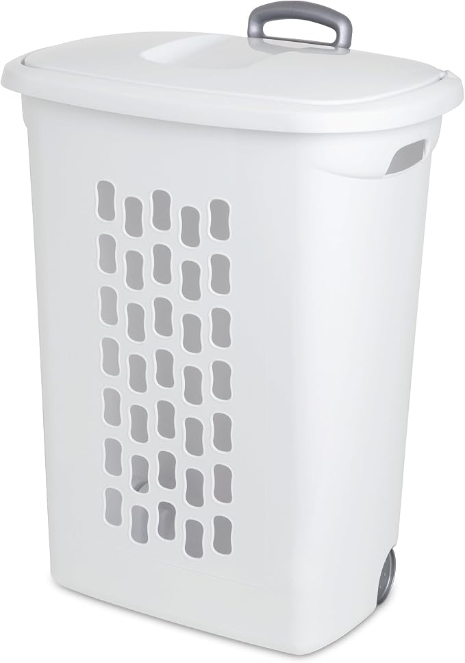 Sterilite Ultra™ Wheeled Hamper, Plastic Laundry Hamper, 3 Pack - Image 3