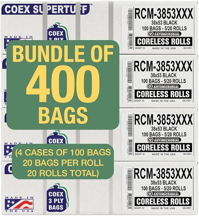 Aluf Plastics - 3 Ply Trash Bags, 44 Gallon, 2 Mil - Image 9