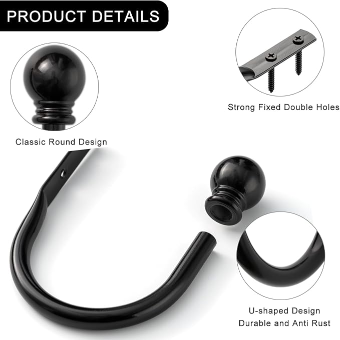Black Curtain Hooks - Image 6