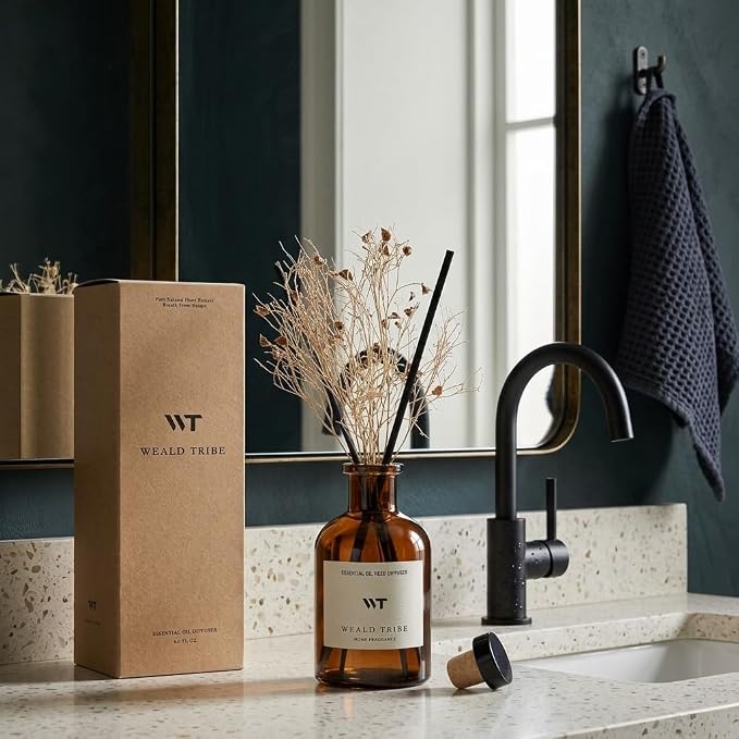 Flower Reed Diffuser Set Clean White Linen Scent - Image 4