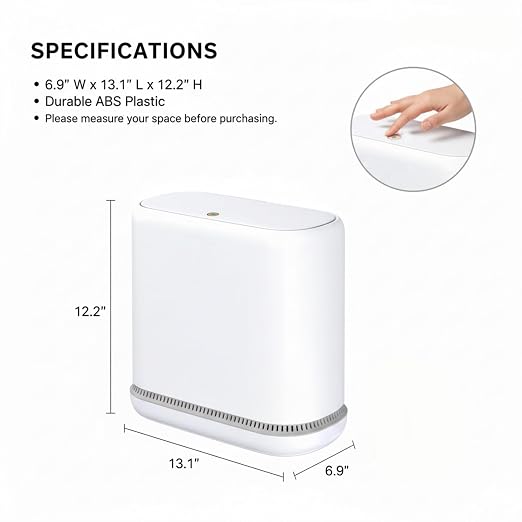 Dog Proof 3.3 Gal Slim Bathroom Trash Can - Image 5