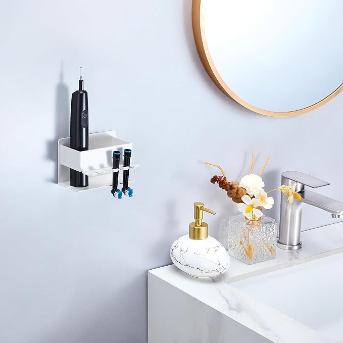 Toothbrush Head Holders, Electric Tooth Brush Head Holder, Adhesive Toothpaste - Image 7