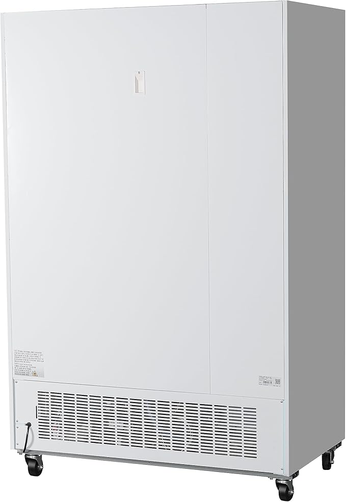 KoolMore 53 in. Commercial Two Glass Door Display Upright Freezer Merchandiser in White 45 Cu. Ft. (MDF-2GD-45C-WH)