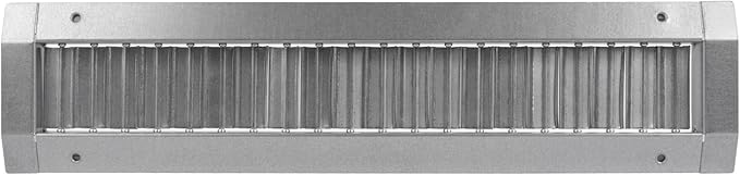 17" x 3" Grille for Round Spiral Duct - Galvanized Steel Register Vent Cover for HVAC Ducting System - 1 Way Adjustable Louver Blades - Air Duct Ventilation Grill Conditioner/Air Exhaust