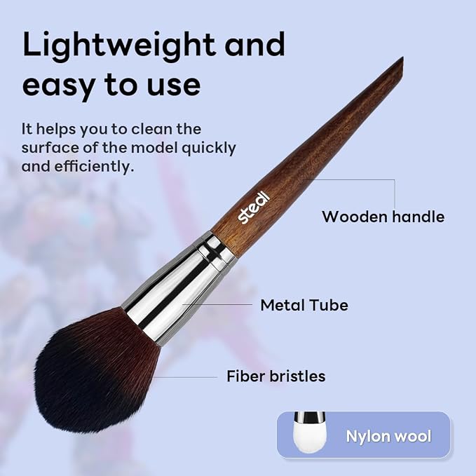 stedi 3PCS Model Cleaning Brush Kit, 2 Soft & 1 Stiff Figure Duster Brush | - Image 4