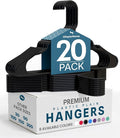 Utopia Home Plastic Hangers 20 Pack – Space Saving Clothes Hanger Black | by UTOPIAHOME