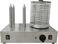 Hot Dog Warmer Steamer Machine Commercial Electric Bun Warmer with 4 Heating Rods Countertop Stainless Steel Sausage Warmer Adjustable Temperature 32℉-185℉ 110V