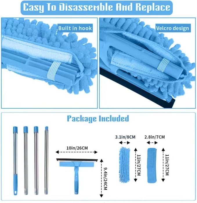 2-in-1 Window Cleaner Tool, Scrubber - Image 4