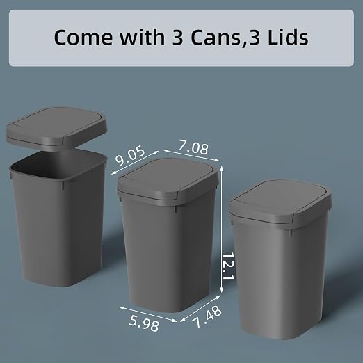 KSSKSS 3 Pack Bathroom Small Trash Can - Image 6