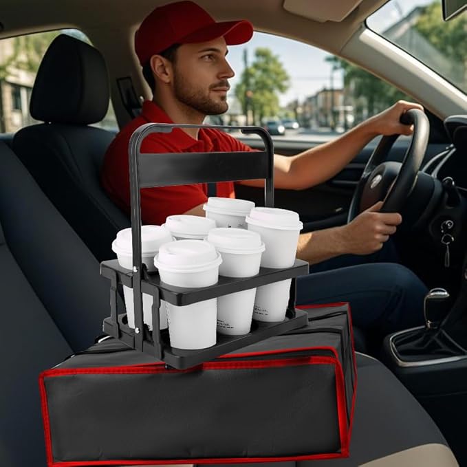 Bodaon Insulated Bag-Pizza Bags for Delivery & Plastic Portable Drink Carrier，20"x 20"x 6" ermicas/Warming/Heat Carrying out Insulation Large Bag，Doordash Warmer/Hot Food BCarrier Box, Keeping Cooler
