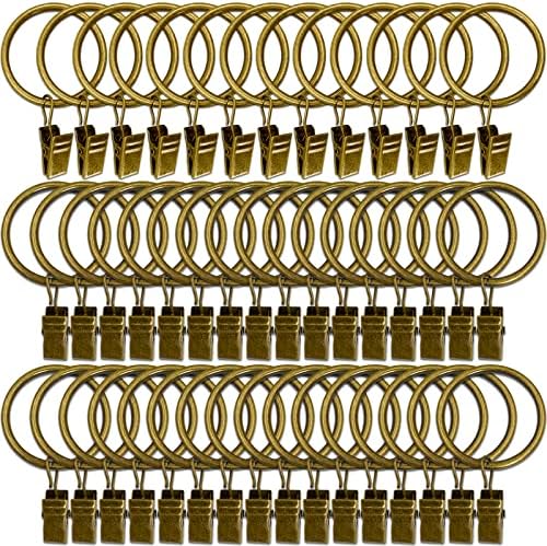 LLPJS 60 Pack Metal Curtain Rings by LLPJSCurtainRingsClipHooks