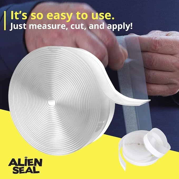 Alien Draft Insulation Tape Transparent Silicone Weather Stripping Door Seal - Image 2