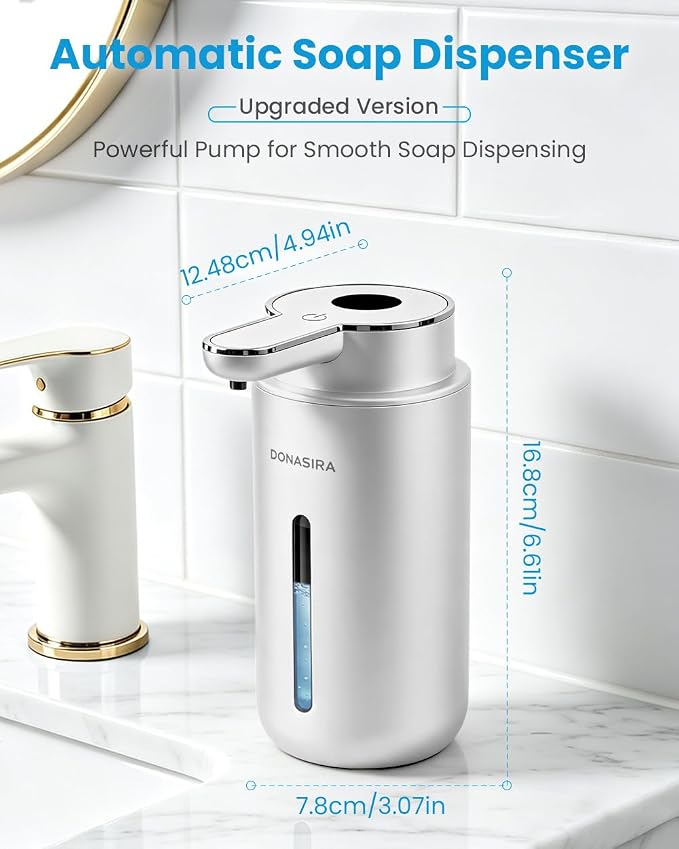 Touchless Automatic Liquid Soap Dispenser, Rechargeable Silver | 410 mL - Image 2