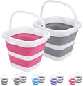 2 Pack Collapsible Buckets 5L 1.3Gallon Small Cleaning Bucket by Craftend