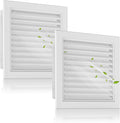 2-Pack 14"x14" Aluminum Gable Vent with Screen – Louvered Shed Vents for Attics, Garages, or Walls – Vent Opening: 12"x12" for Optimal Airflow