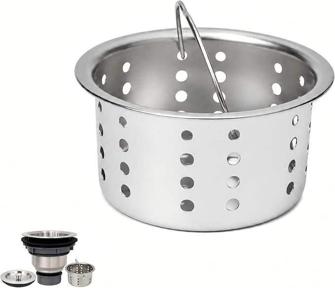 Updated Sink Strainer Basket Only, 3-inch Basket by LYNNADO