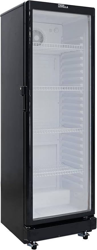PremiumLevella Glass Door Display Refrigerator 8.5 cu ft Commercial Beverage Cooler Merchandiser