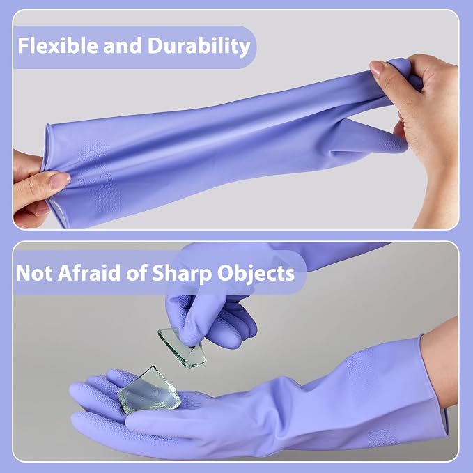 Rubber Kitchen Dishwashing Gloves - Image 3