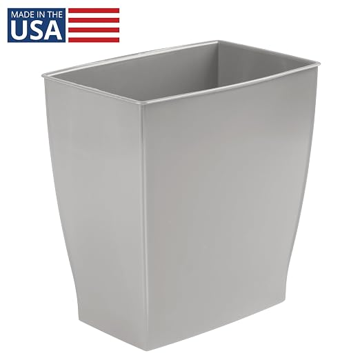 iDesign Small Plastic Bathroom Trash Can, - Image 2