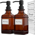 Soap Dispenser 2 Pack, Hand Soap Dispensers by GLADPURE