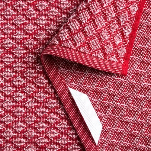 Martha Stewart Honeycomb Chambray Textured Kitchen Towel 4-Pack Set, 100% Cotton - Image 3