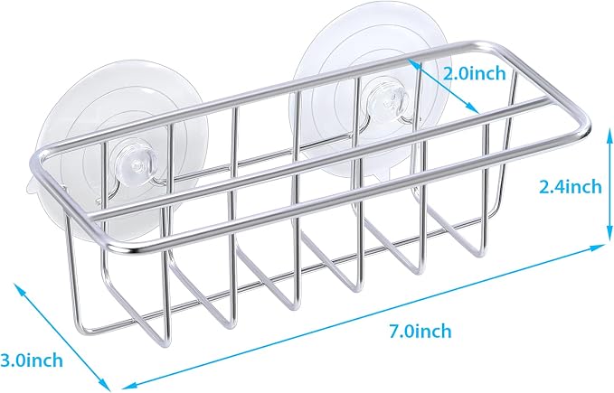 TESOT Sink Caddy Sponge Holder for Kitchen Sink Dish Cloth Hanger 2 Suspension - Image 5