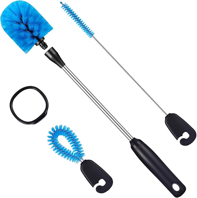 MOSOLAN 3-in-1 Water Bottle Brush and Straw Cleaning Set, Round Head | Non-Silp - Image 2