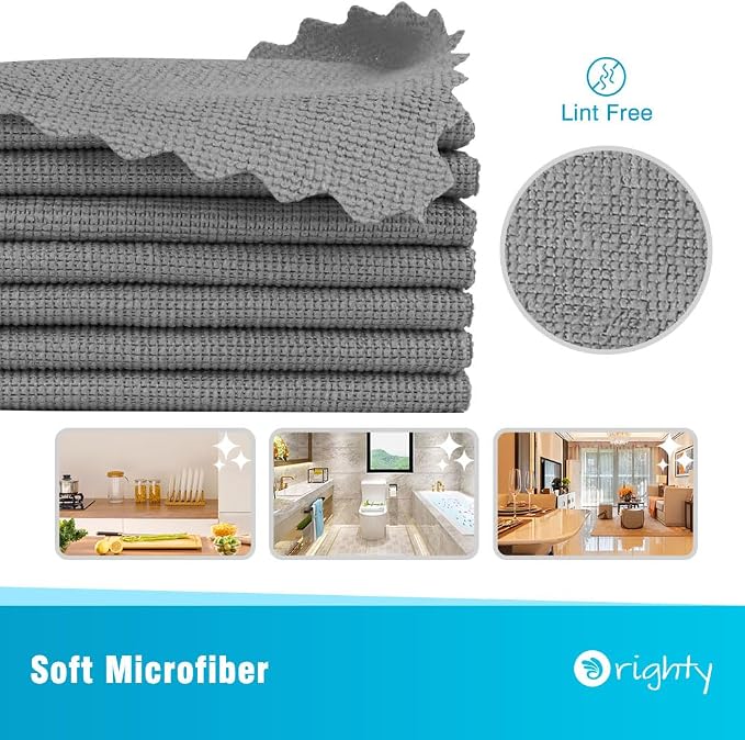 Orighty Microfiber Cleaning Cloth Bulk, 100 Pack, 11.5x11.5 inch, Soft Highly - Image 2