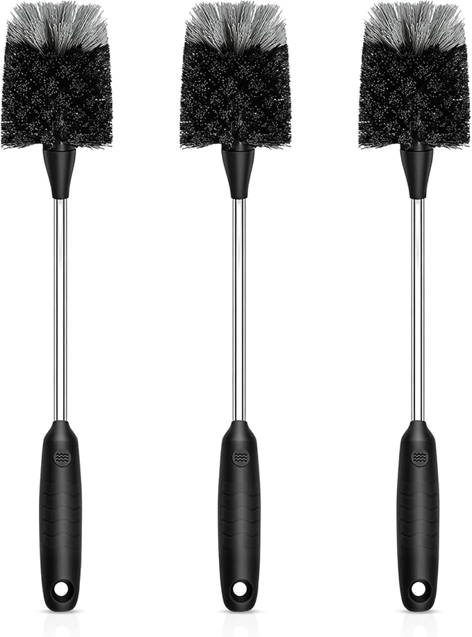 SetSail Bottle Brush of 3 Pack, 14in Long Handle Water Bottle Cleaner Brush | by SetSail