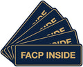 Signs ByLITA Standard FACP Inside Sign | Fire Safety Signage (Navy Blue/Gold) - Large 5 Pack